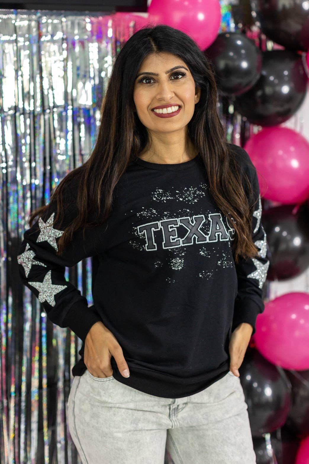Lone Star State Crewneck, Black: Black / Medium