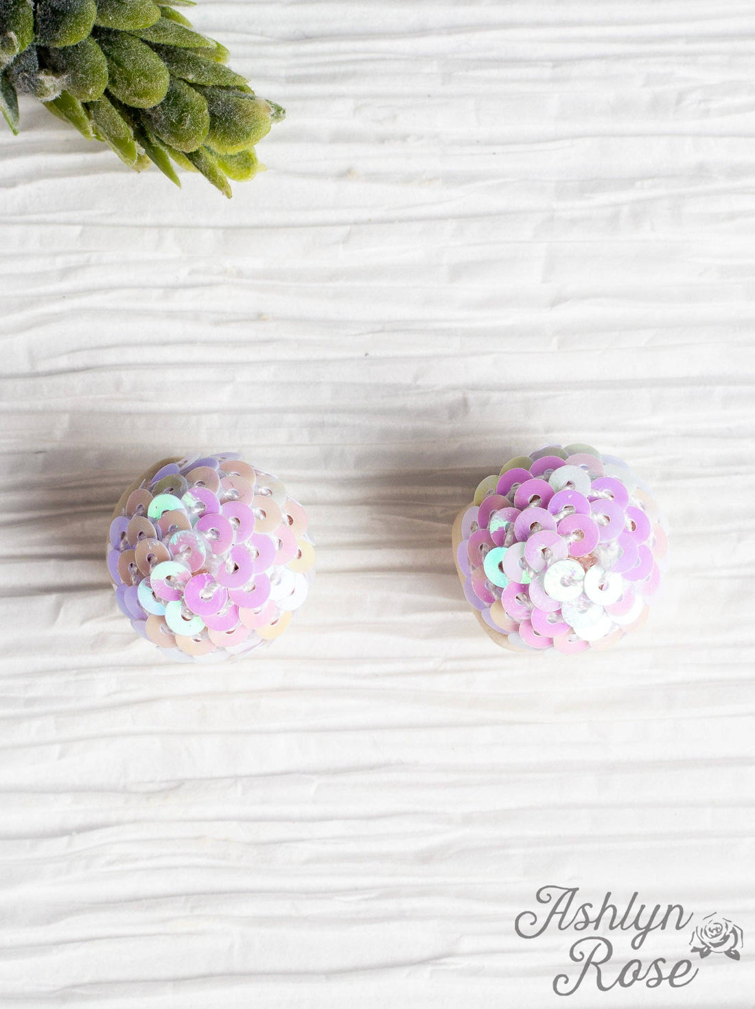 Sparkle in Your Eyes Sequins Stud Earrings, Iridescent: Aurora Borealis / One Size