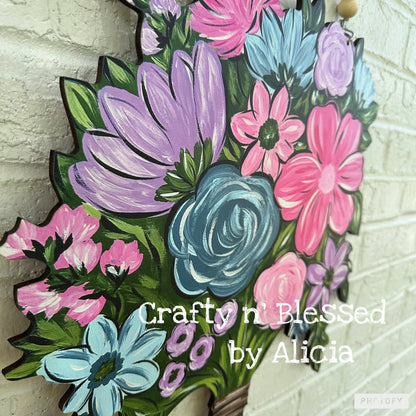 Floral Bouquet Door Hanger