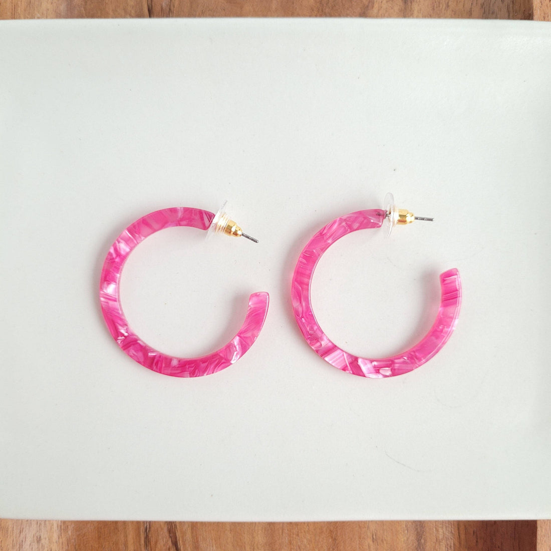 Camy Hoops - Raspberry // Earrings, Jewelry, Gifts