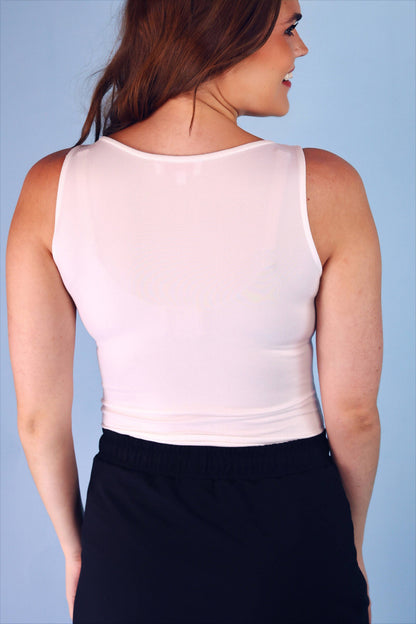 Jess Lea Haven V-Neck Bodysuit- White: White / Small