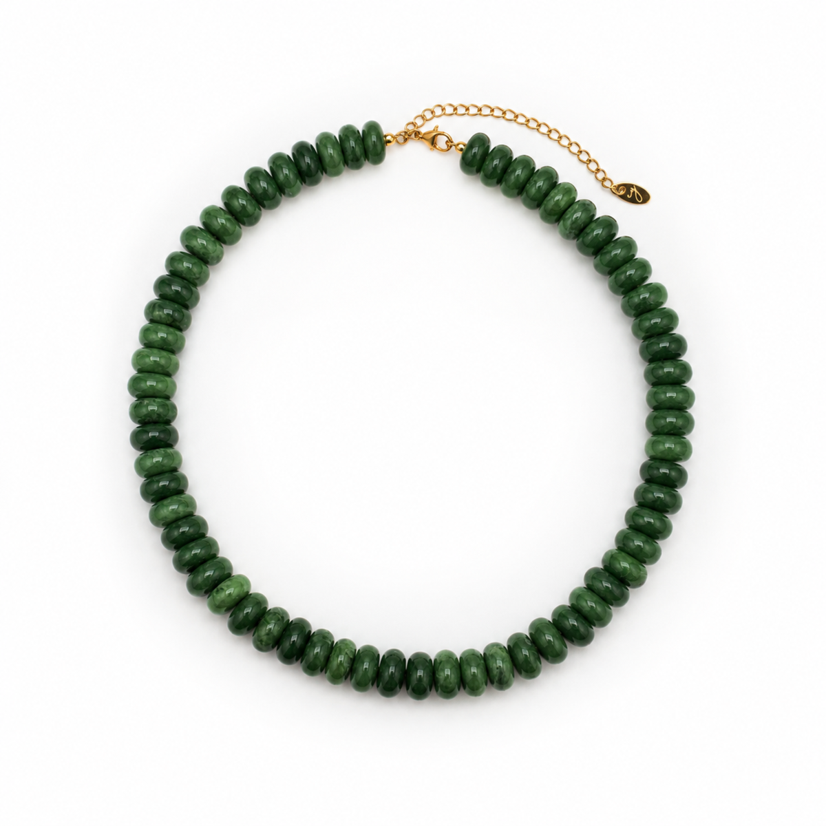 Ellison+Young Modern Resin Beaded Statement Necklace: Indigo Swirl