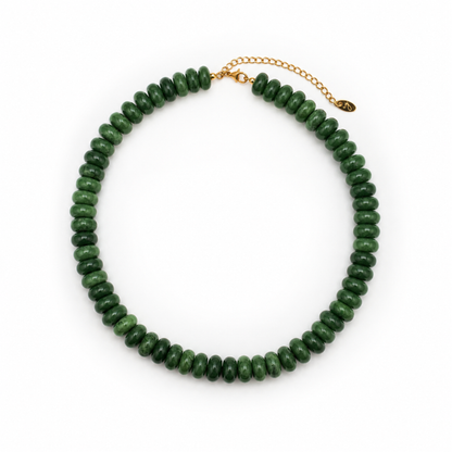 Ellison+Young Modern Resin Beaded Statement Necklace: Indigo Swirl