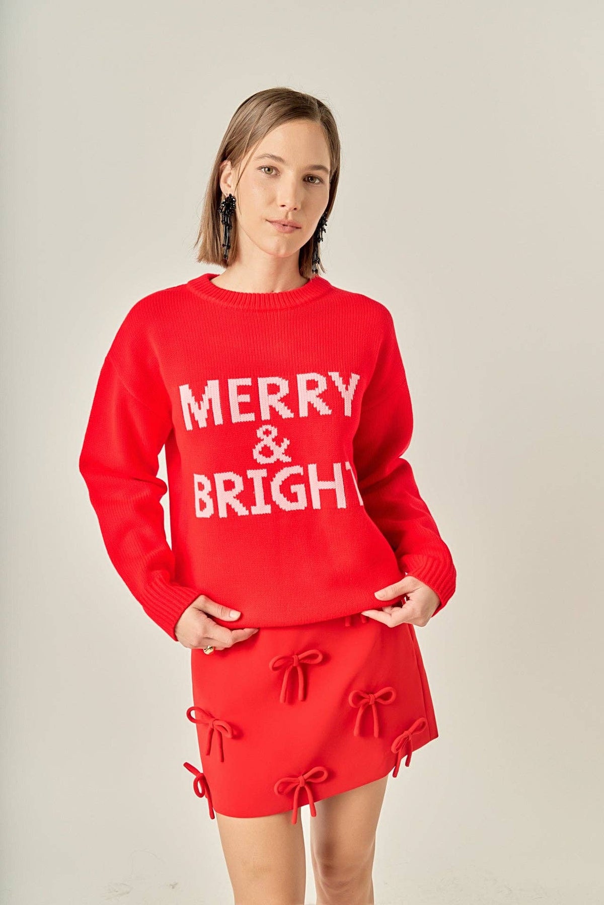 English Laundry Sweater: RED / MERRY &amp; BRIGHT