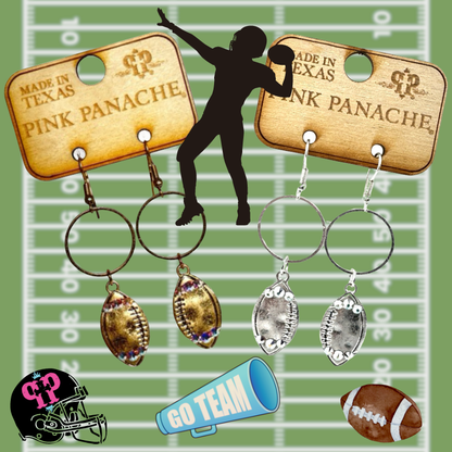 Football earring E105: Silver