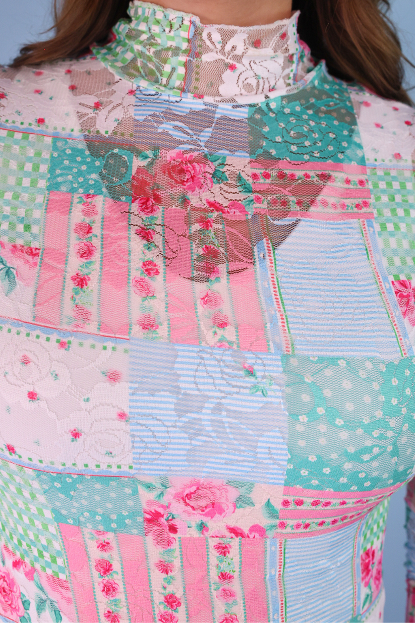 Jess Lea PREORDER- Kylie Lace Top- Heirloom Patchwork *Ships mid January*