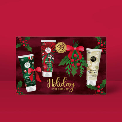 Holiday Hand Cream Trio | Shea Butter Gift Set Burgundy