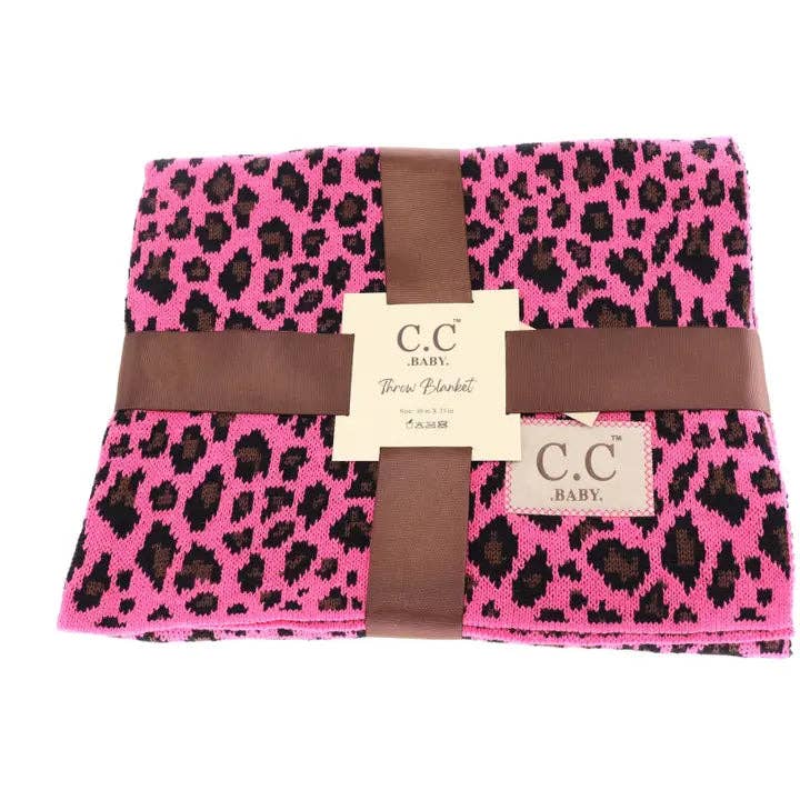 BABY C.C Leopard Pattern Blanket: New Candy Pink
