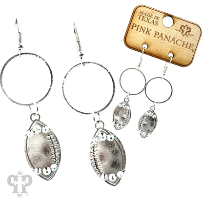 Football earring E105: Silver
