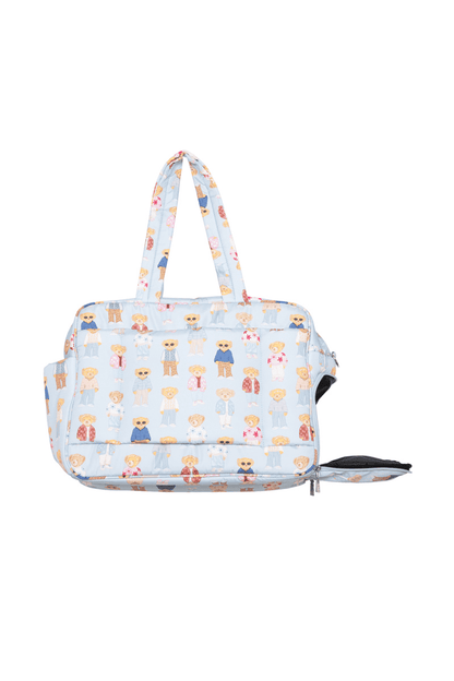 Teddy Bears Duffle Weekender Bag: Light Blue KATYDID