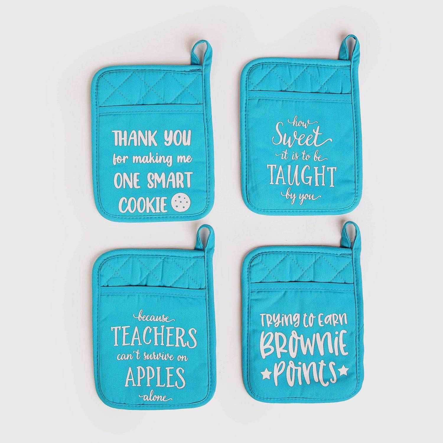 Teacher Pot Holder Gift - Smart Cookie: Red / Thank You for Making Me One Smart Cookie