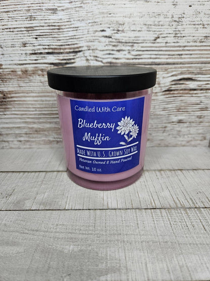 Blueberry Muffin Soy Wax Candle with Wood Wick bulk order: 12 oz.
