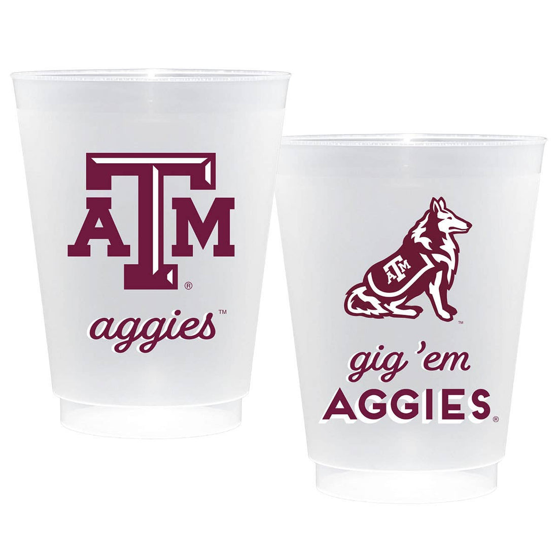 Texas A&amp;M Aggies NCAA Frost Flex Cups (Set of 10)