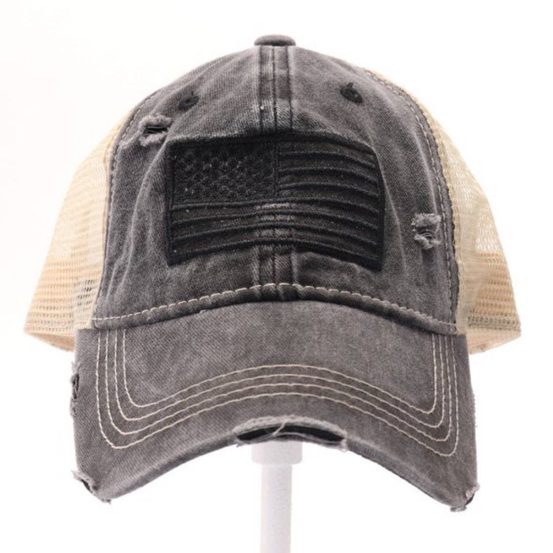 Monochrome USA Embroidered High Pony CC Ball Cap BT926: Mustard