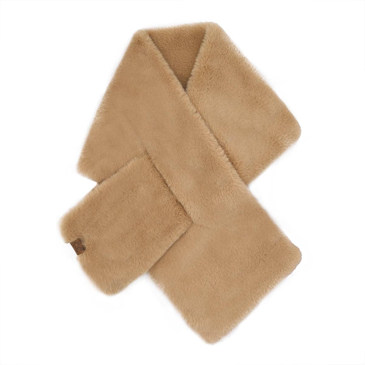 Faux Fur C.C Scarf SFE0140: Camel