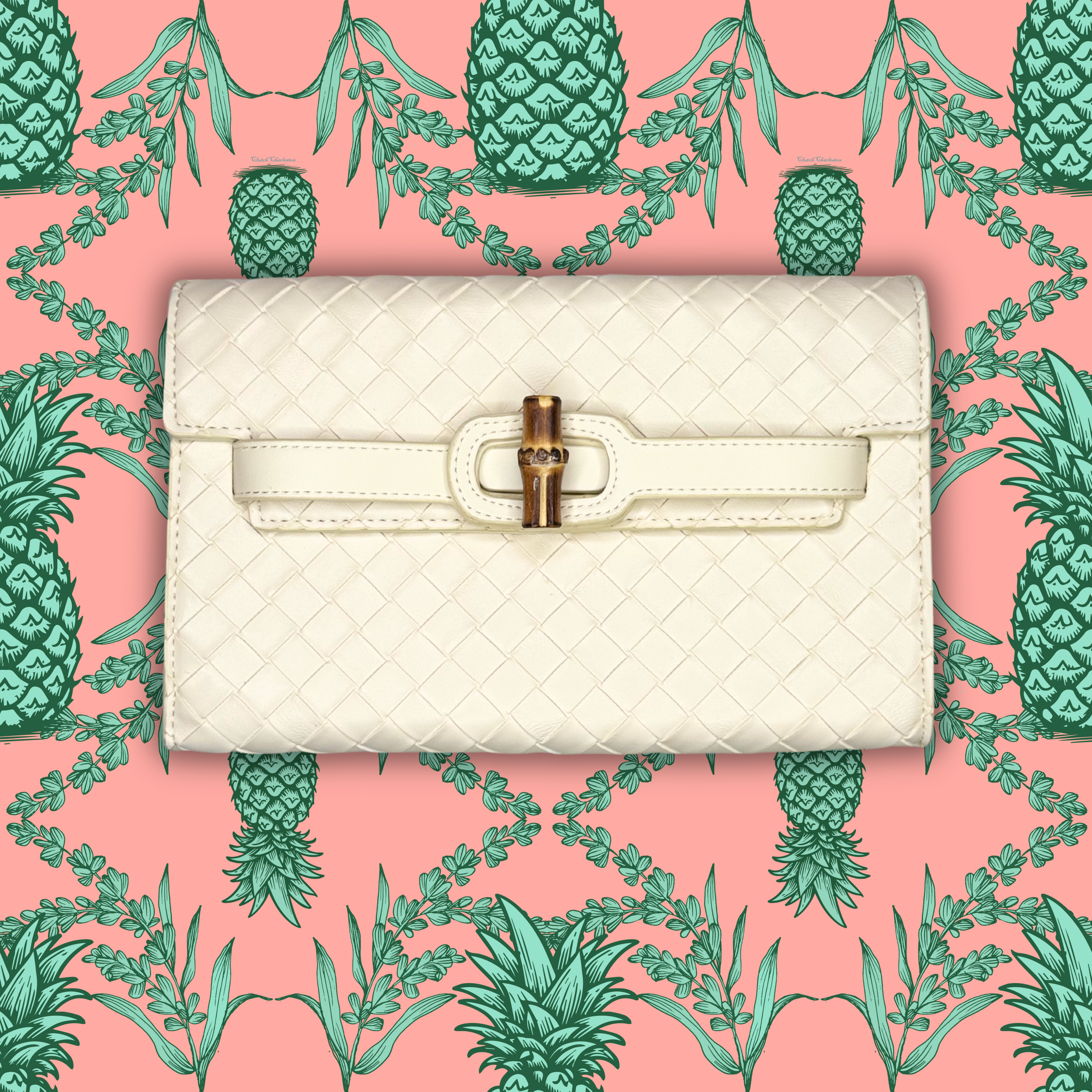 Broad Clutch- Cream - Wholesale