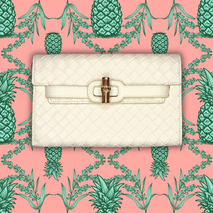 Broad Clutch- Cream - Wholesale