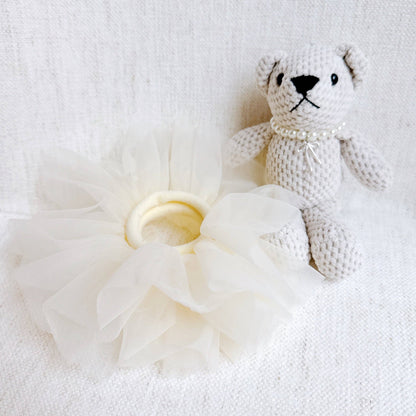 Tutu Scrunch Ballerina Bear Bag Charm: Black Tutu