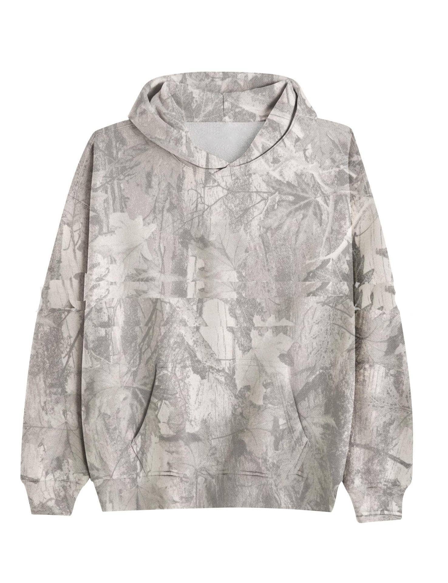 Maple Leaf Print Camouflage Essential Hoodie: NO03 / XL