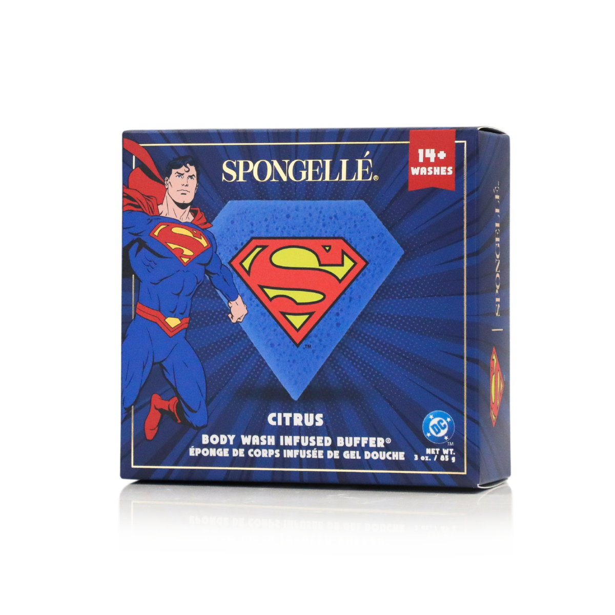 Superman Citrus DC Body Wash Infused Buffer
