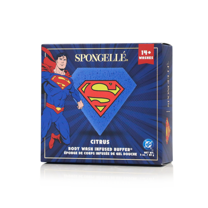 Superman Citrus DC Body Wash Infused Buffer