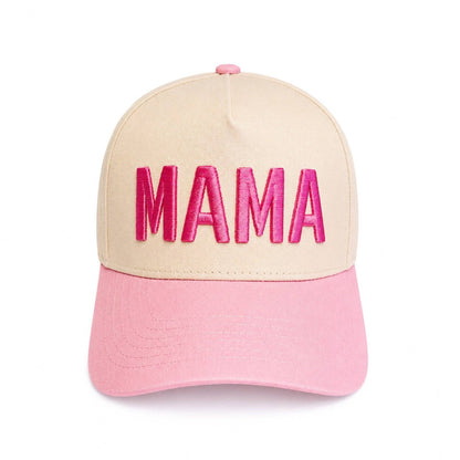 Embroidered MAMA Two-Tone Ball Cap – Everyday Favorite: Pink