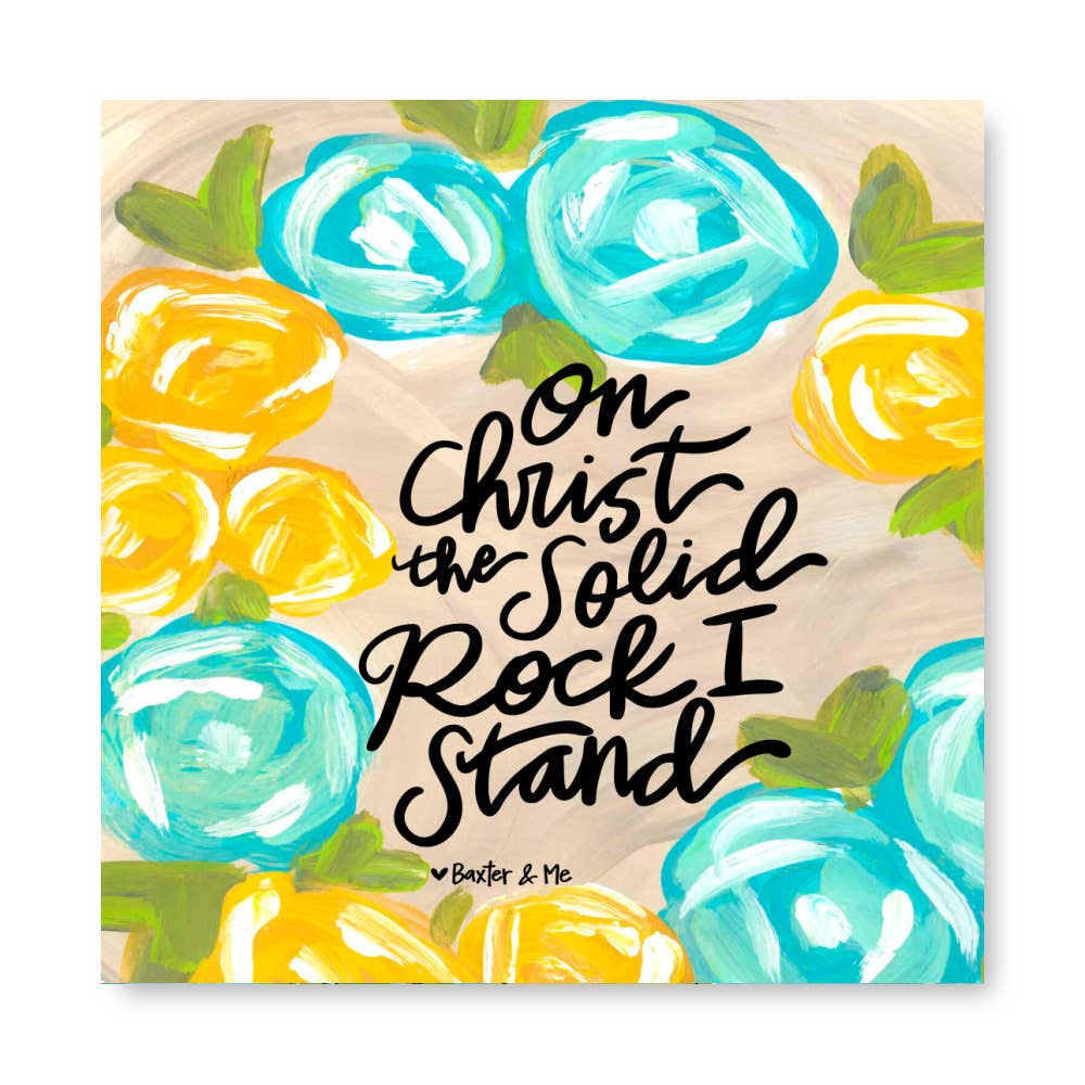 Solid Rock - Wrapped Canvas: 12&quot; x 12&quot;