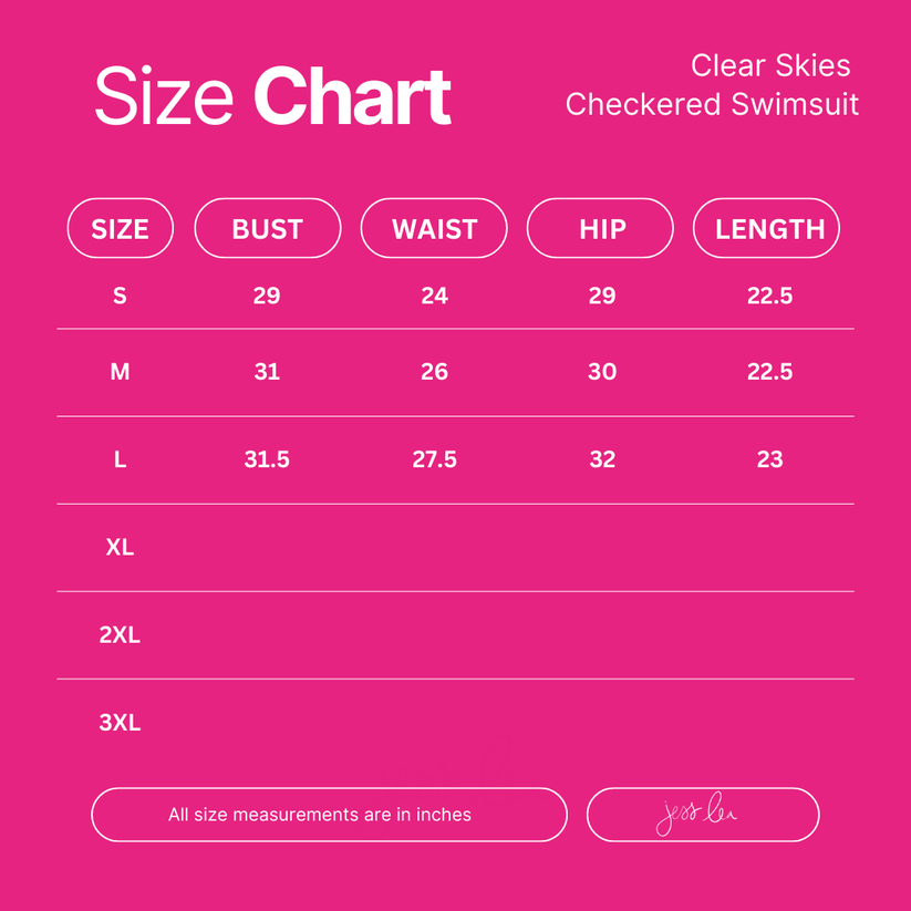 Clear Skies Checkered Swimsuit, Pink by Jess Lea