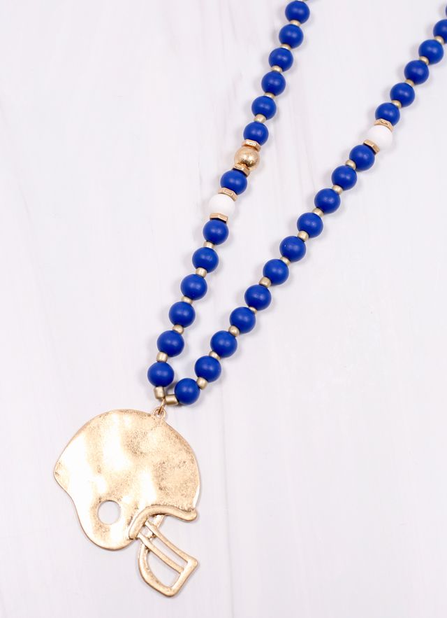 Blue/White Helmet Necklace