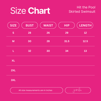 Hit The Pool Skirted Swimsuit- Black/White by Jess Lea