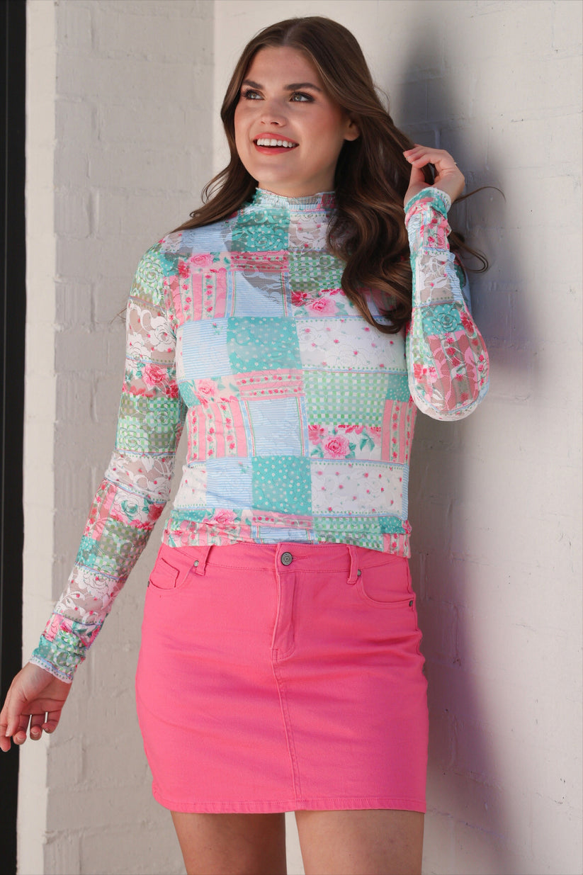Jess Lea - Kylie Lace Top- Heirloom Patchwork