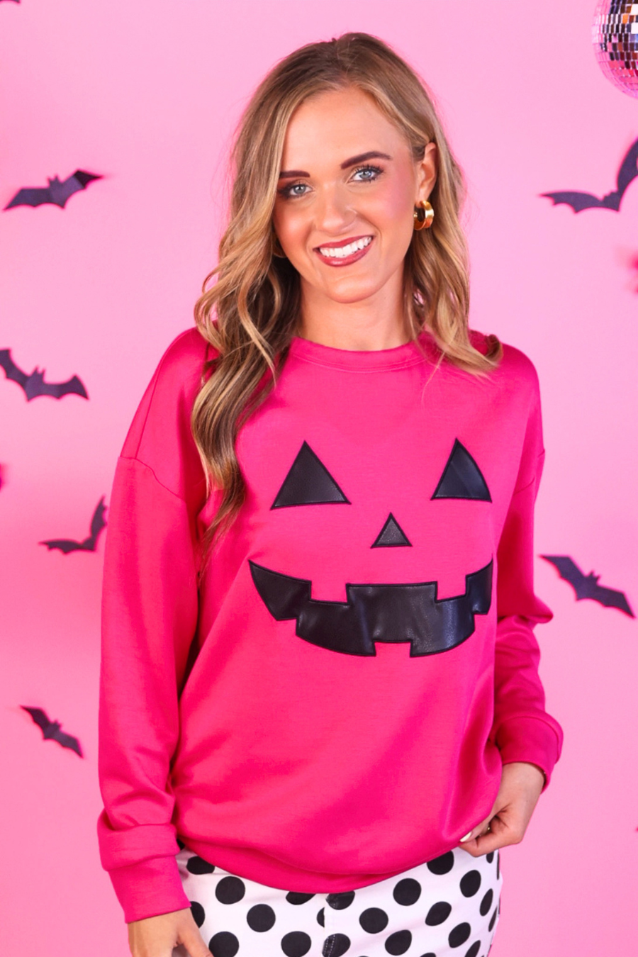 Jess Lea Pink Jack-o-lantern Top PRE-ORDER