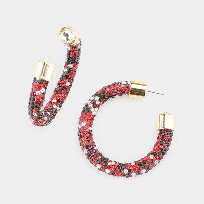 Rhinestone Pave Hoop Earrings
: Rdmt
