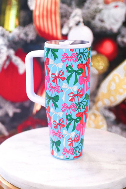 Jess Lea Jingle Bows Tumbler: Multi