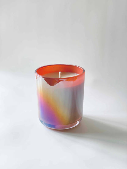 12 oz Pink Iridescent Vessel - 100% Natural Soy Candle: Yes / Yes / Lavender
