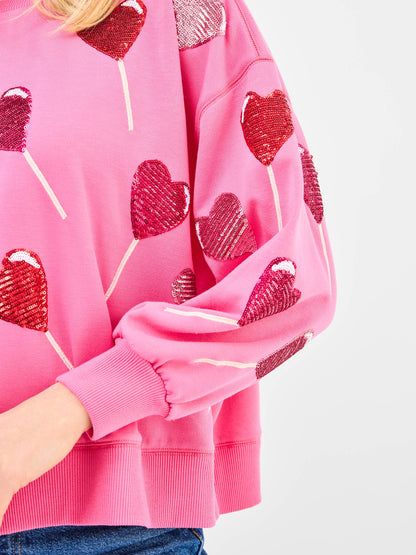 Mary Square Millie Sequin Sweatshirt | Lollipop Sequins