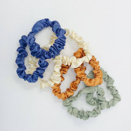Satin Self Care Scrunch Set Of 8: Earthy Calm