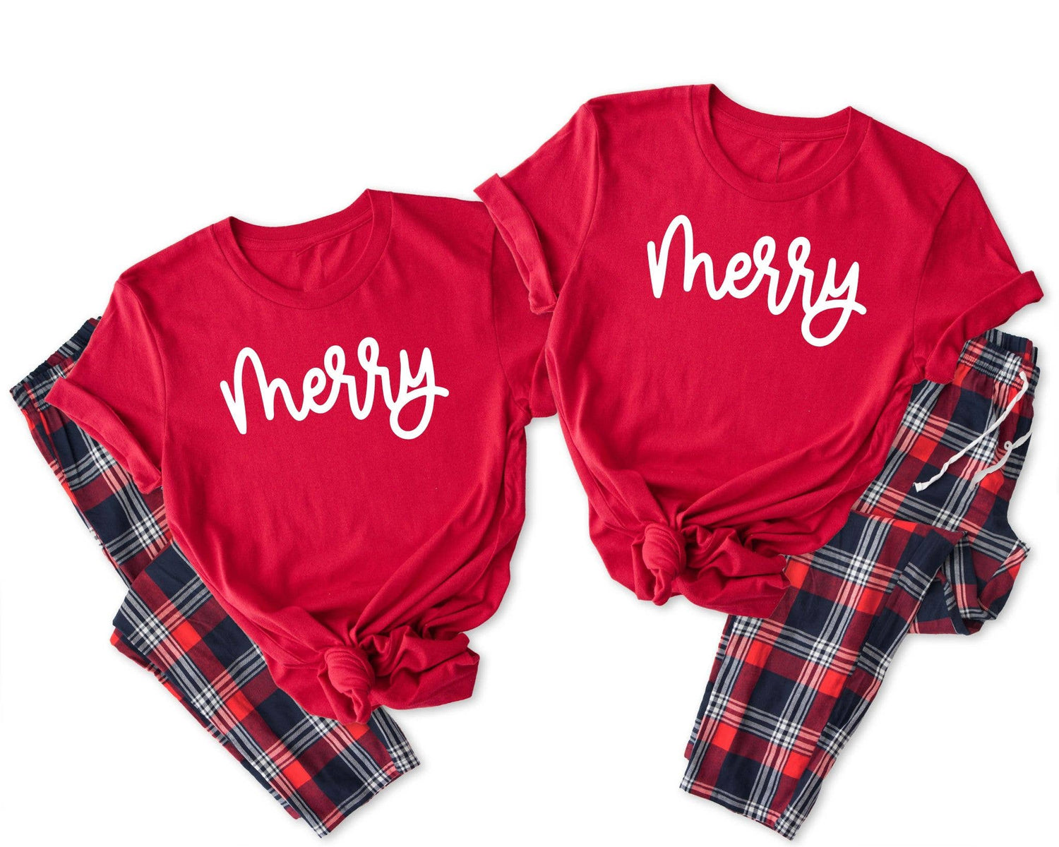 MERRY RED WHITE BLACK FRIDAY CHRISTMAS GRAPHIC TEE: Short sleeve