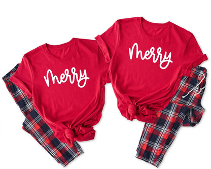 MERRY RED WHITE BLACK FRIDAY CHRISTMAS GRAPHIC TE: XL short sleeve