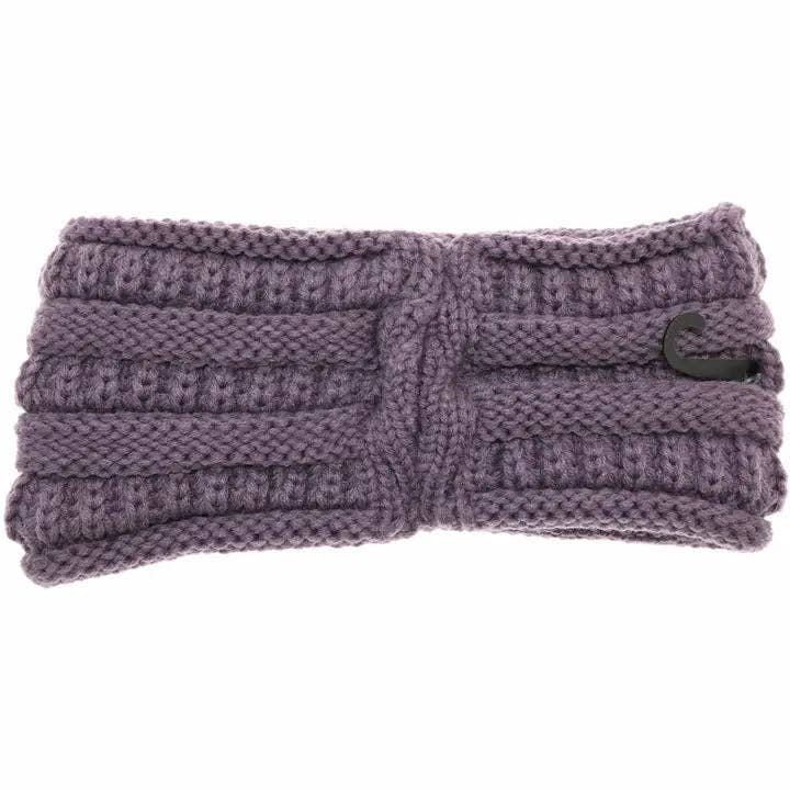 Solid Ribbed Ponytail Headband HB21: Neon Lime