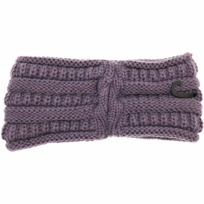Solid Ribbed Ponytail Headband HB21: Neon Lime