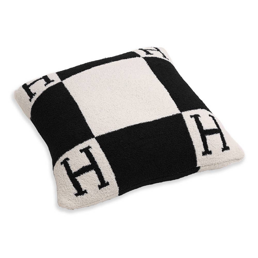 H Patterned Cushion Cover / Pillow Case
: Blue