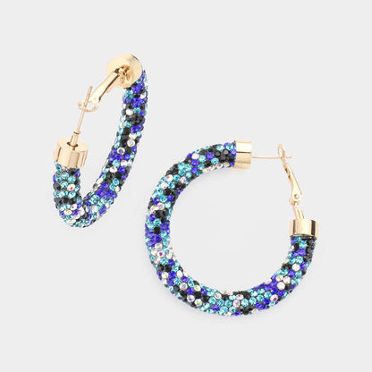 Rhinestone Pave Hoop Earrings
: Rdmt