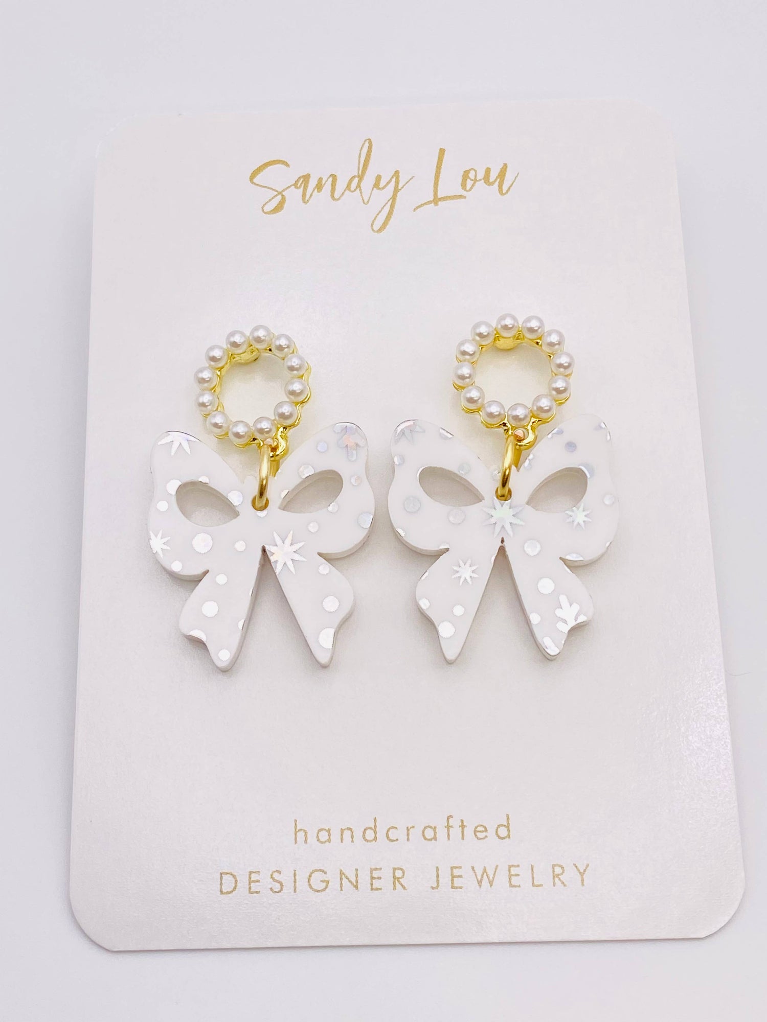 EASTER PEARL WITH BOWS EARRINGS 