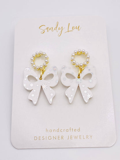EASTER PEARL WITH BOWS EARRINGS 
