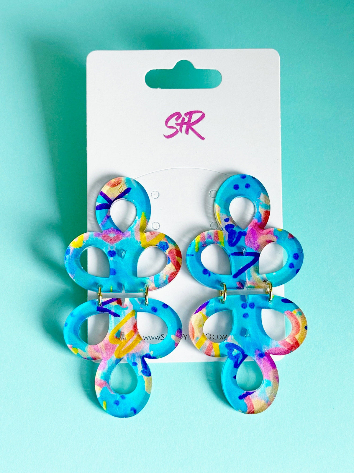 Rocking Retro Acrylic Janey Dangle Earring