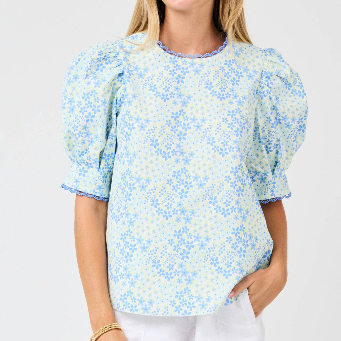 Top Thea Larkspur Fields Blue: XS