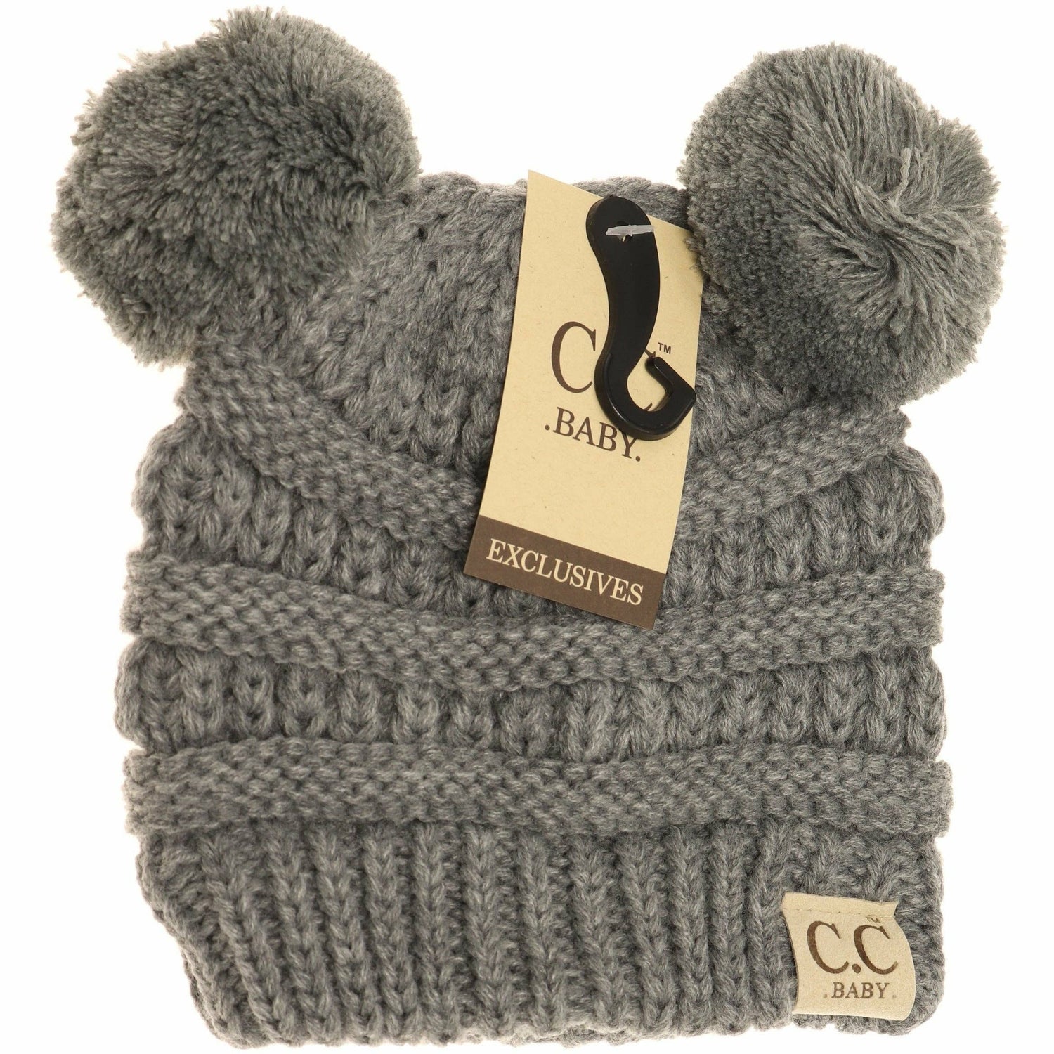 BABY Solid Double Pom CC Beanie BABY23POMPOM: Pale Blue