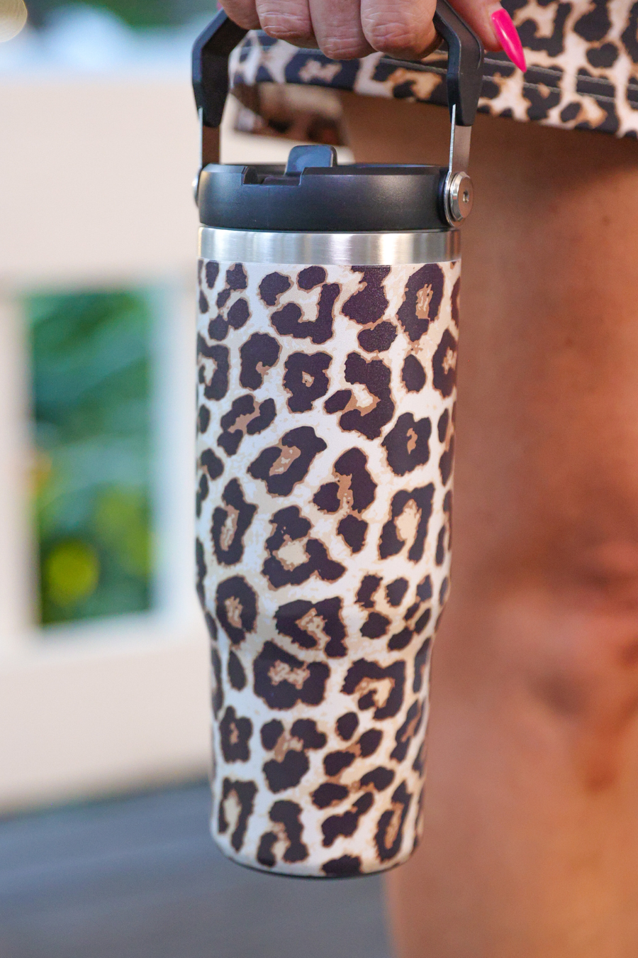 Safari Chic Travel Tumbler: Leopard