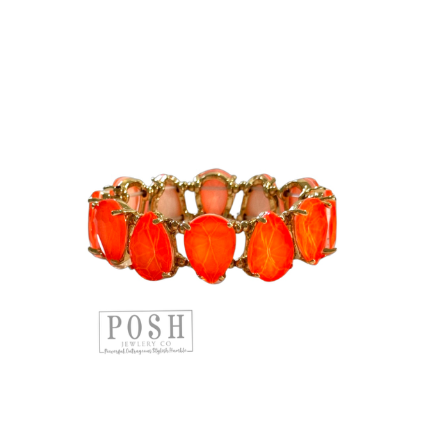 Neon teardrop bracelet: Orange